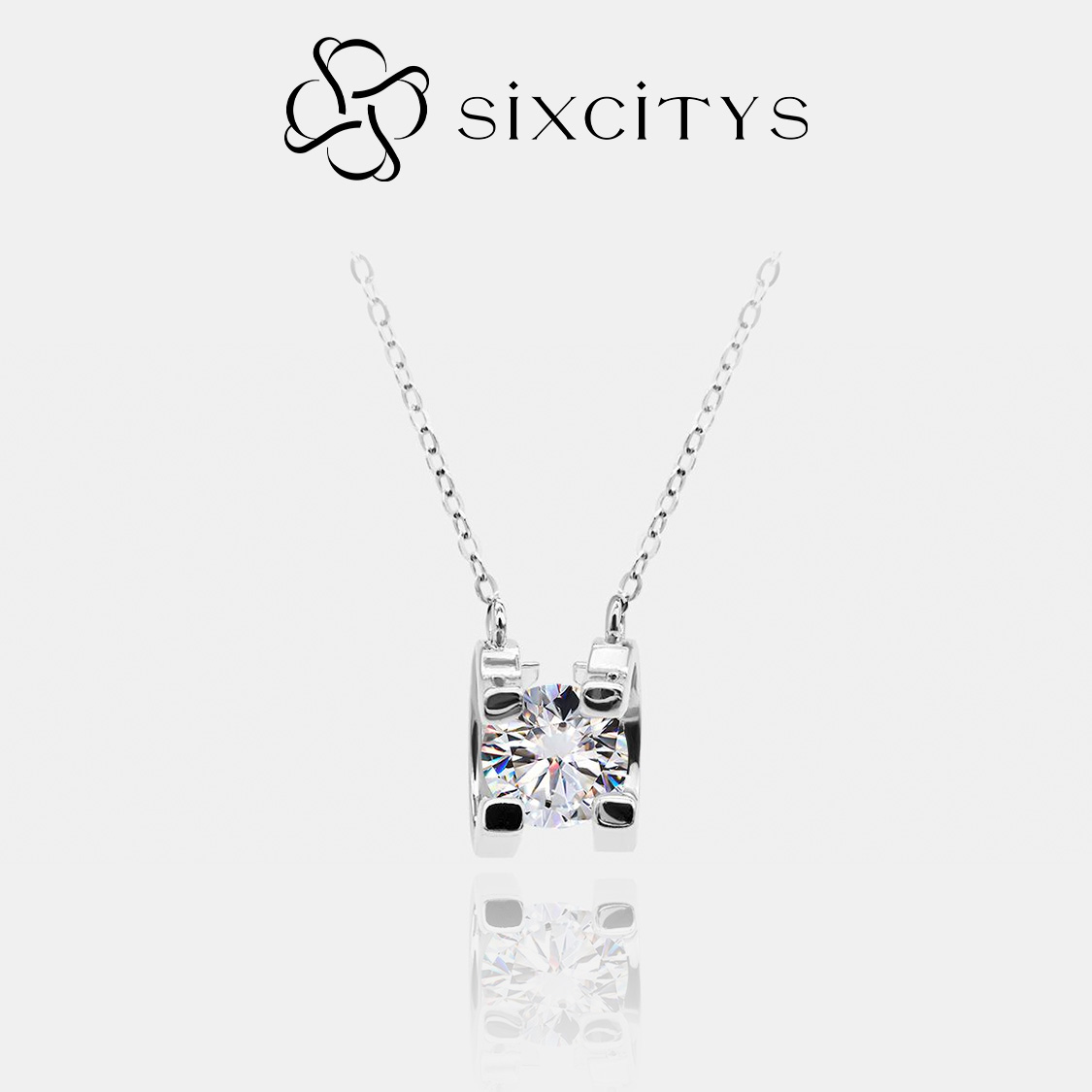 【300】1 Carat Synthetic Moissanite Necklace