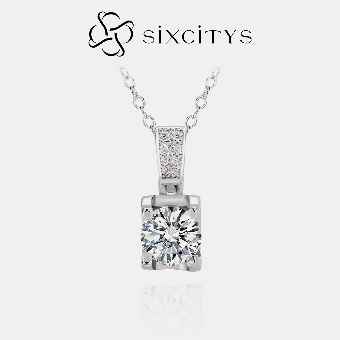 【298】1 Carat Synthetic Moissanite Necklace