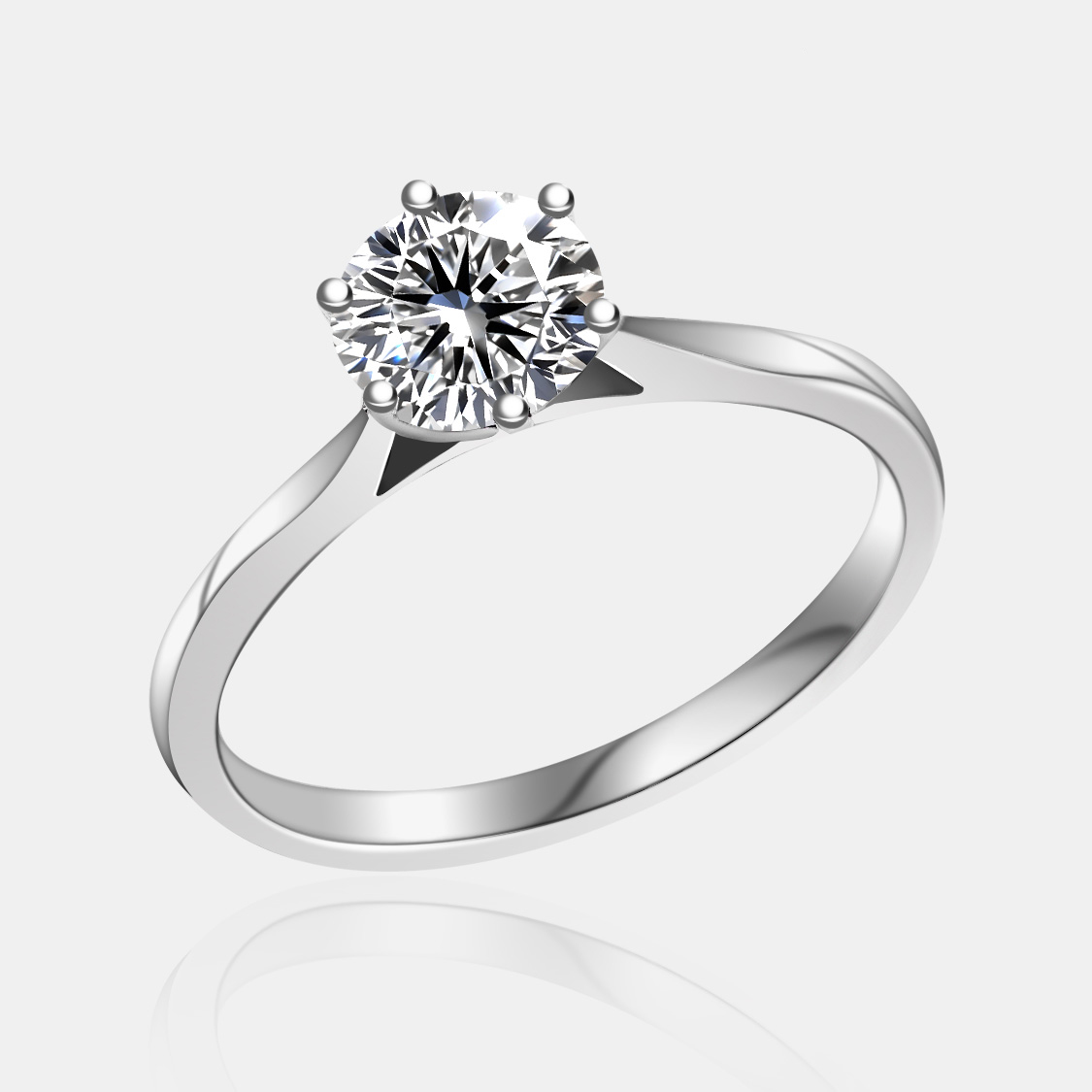 [S-LMD13158] Eclipse Solitaire Ring