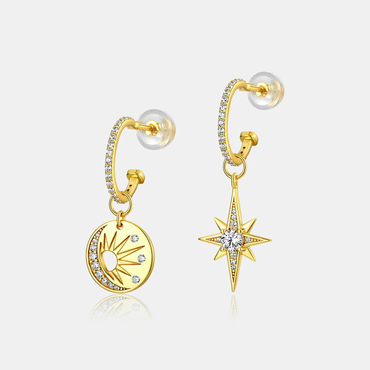 【820】"Space Starburst" Celestial Harmony Cubic Ziconia Casual Earrings