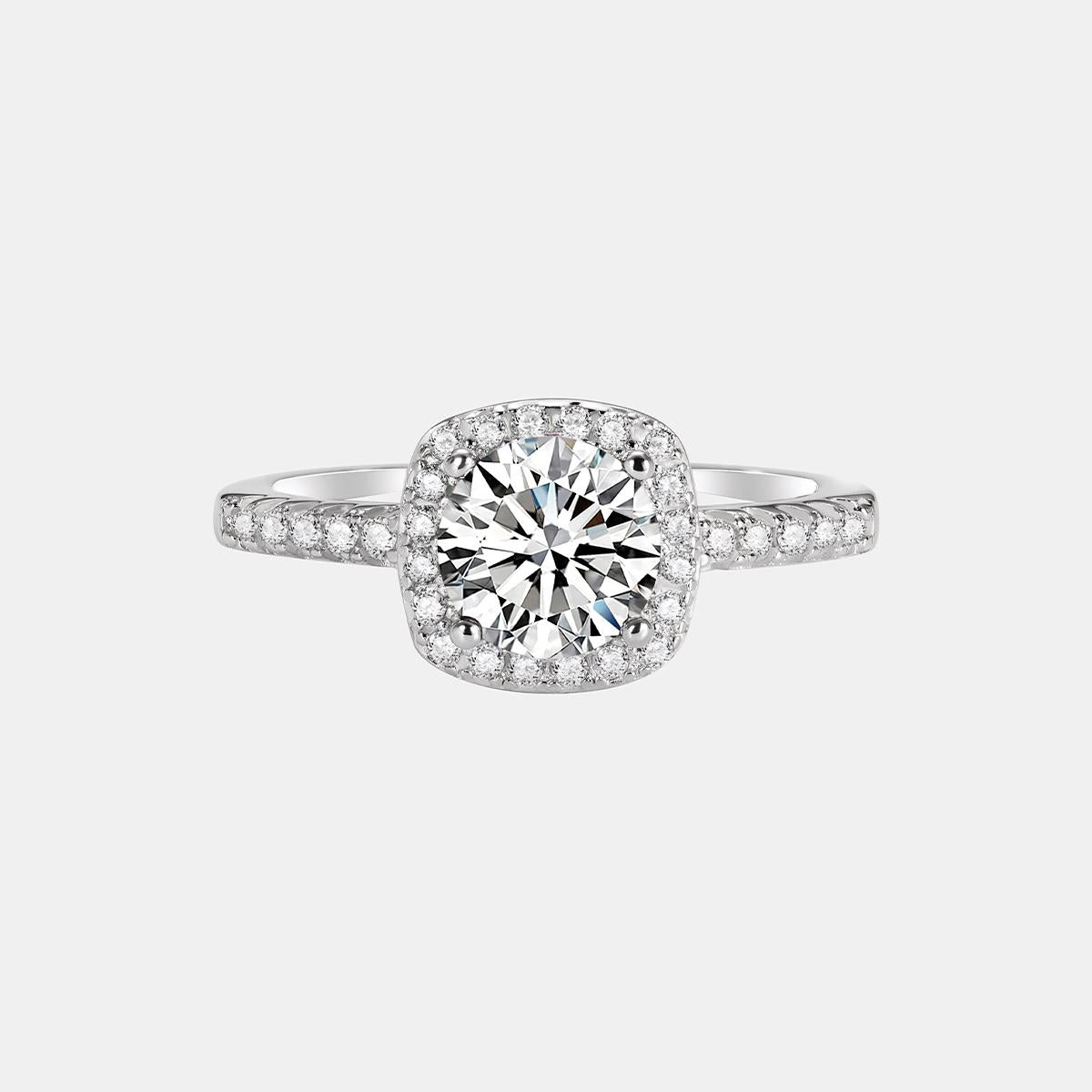 【K4】0.5CT Classical Synthetic Moissanite Ring