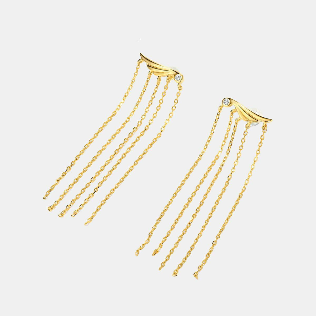 【816】"Space Starburst" Stellar Cascade Cubic Ziconia Tassel Casual Earrings