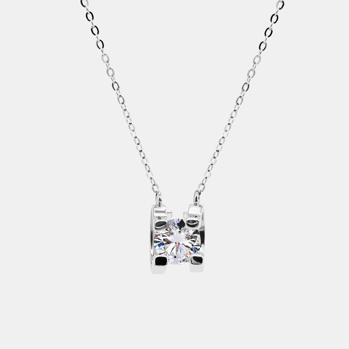 【300】1 Carat Synthetic Moissanite Necklace