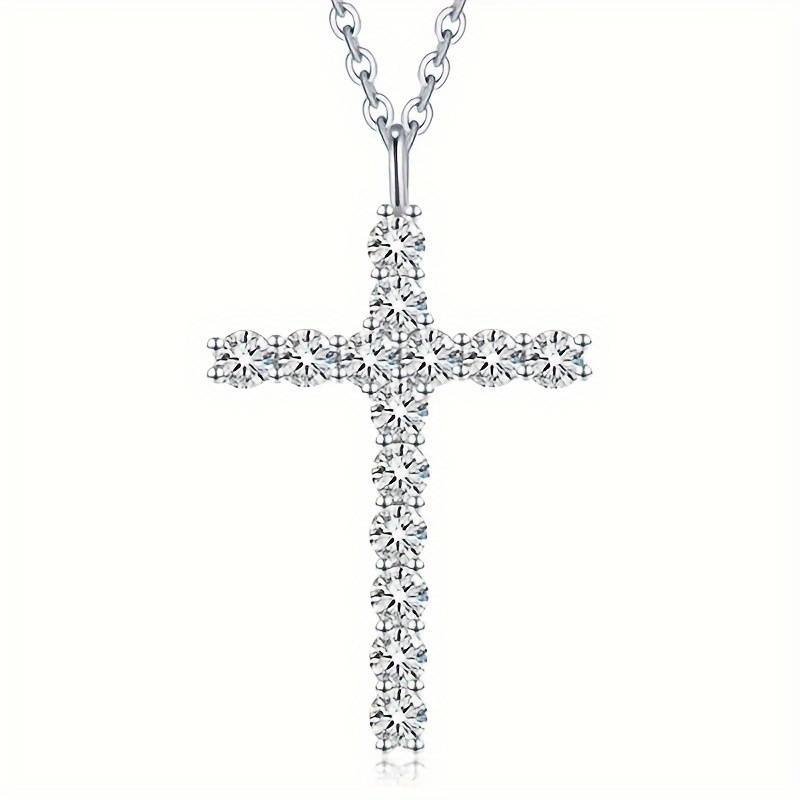 【V1】SERAPHINE  Synthetic Moissanite Cross Pendant