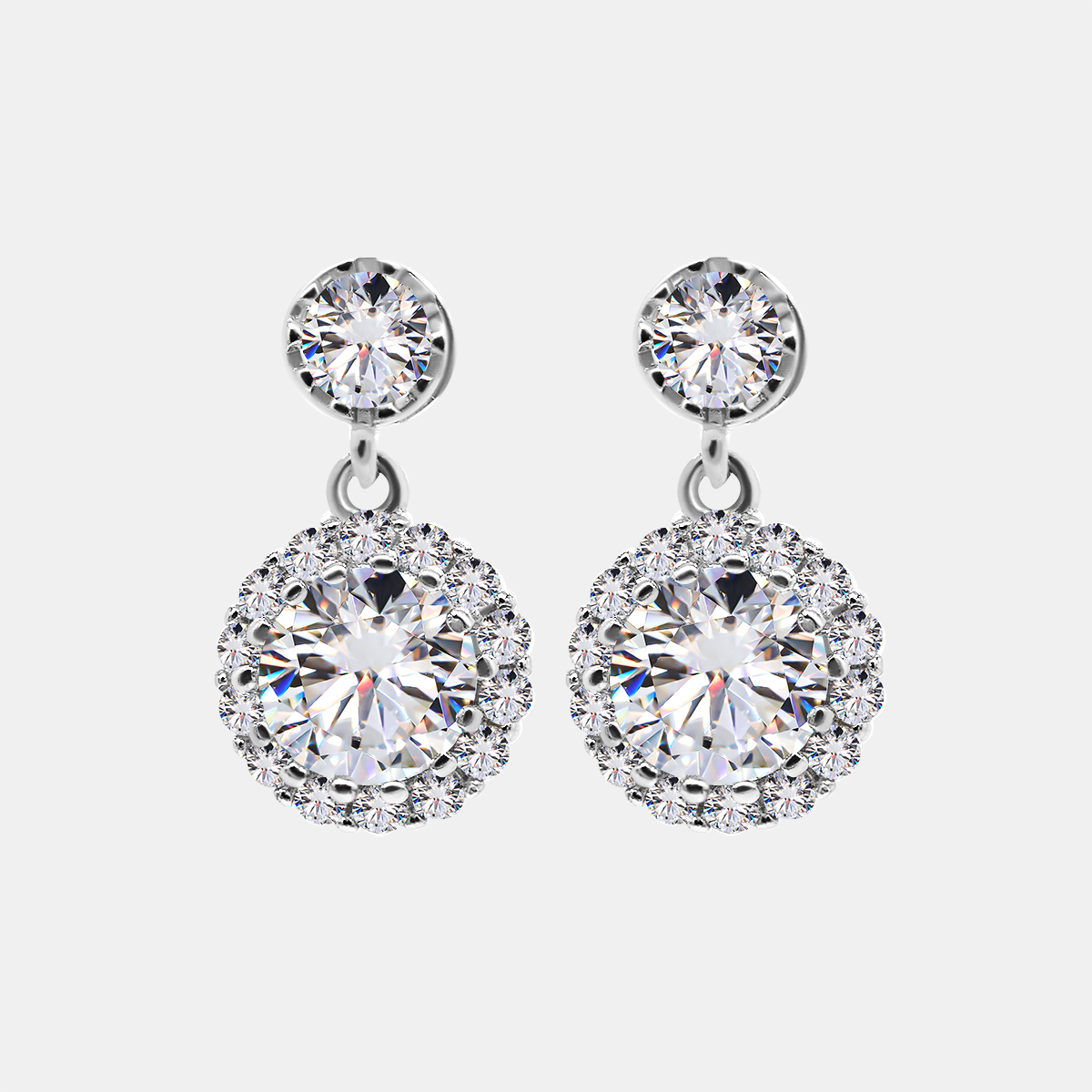 【807】Sunlit Winterland 1CT*2  Moissanite Earrings