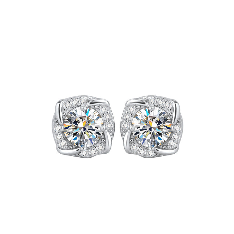 【#247】925 Sterling Silver Moissanite Earrings