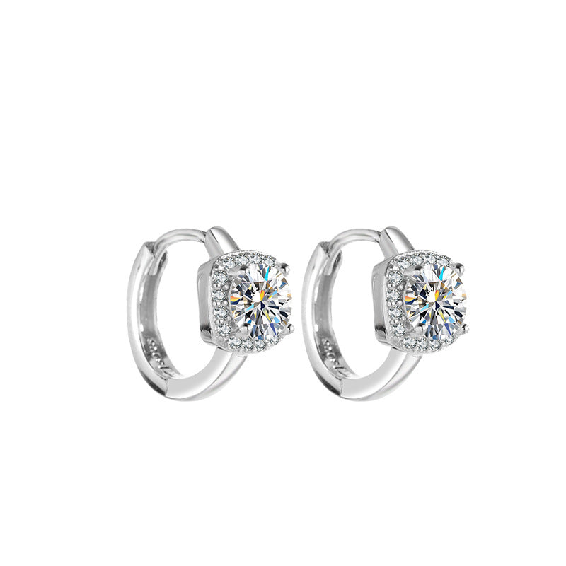 【#242】925 Sterling Silver Moissanite Earrings