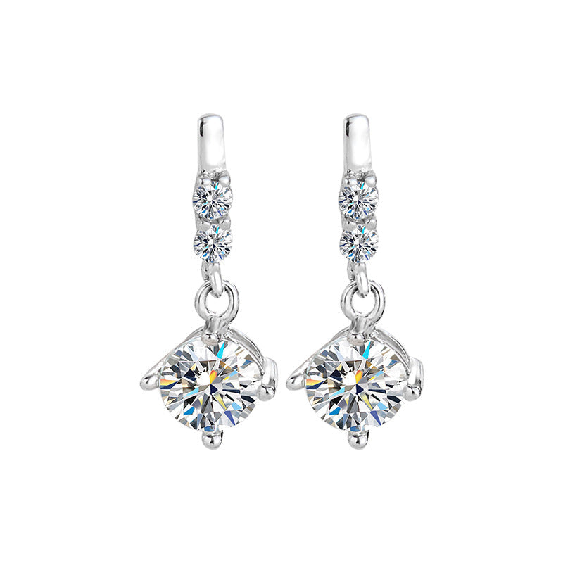 【#249】925 Sterling Silver Moissanite Earrings