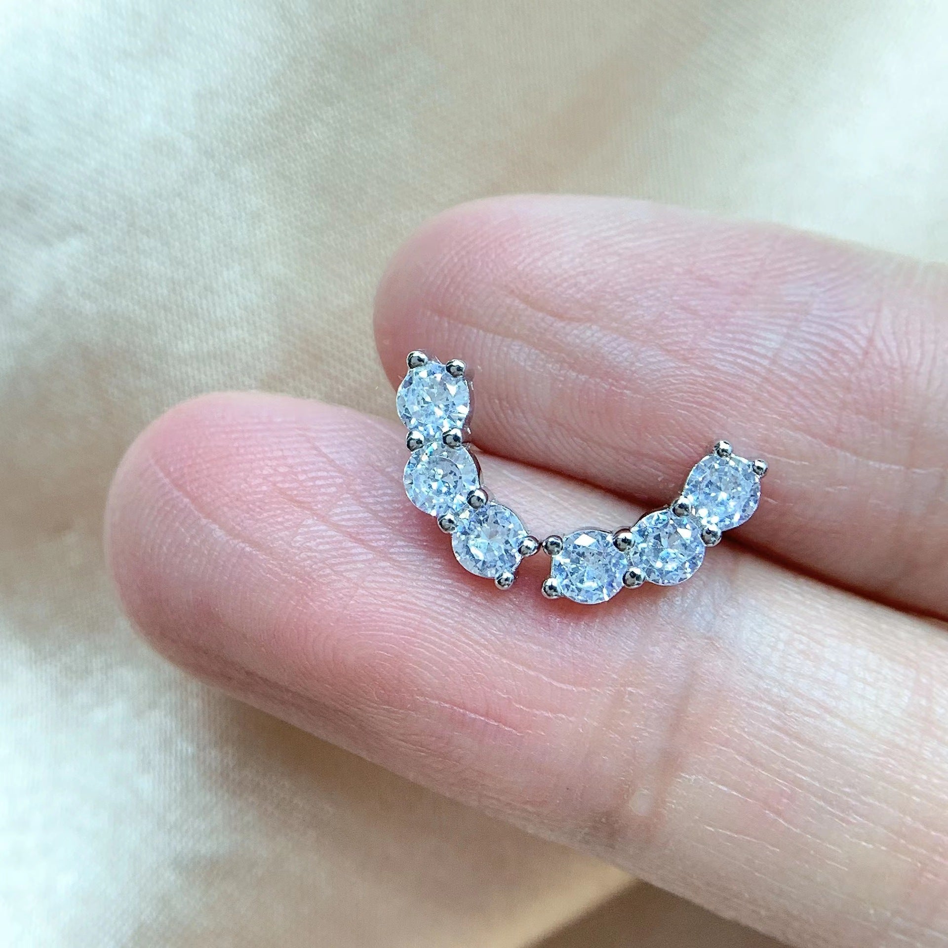 【#250】925 Sterling Silver Moissanite Earrings