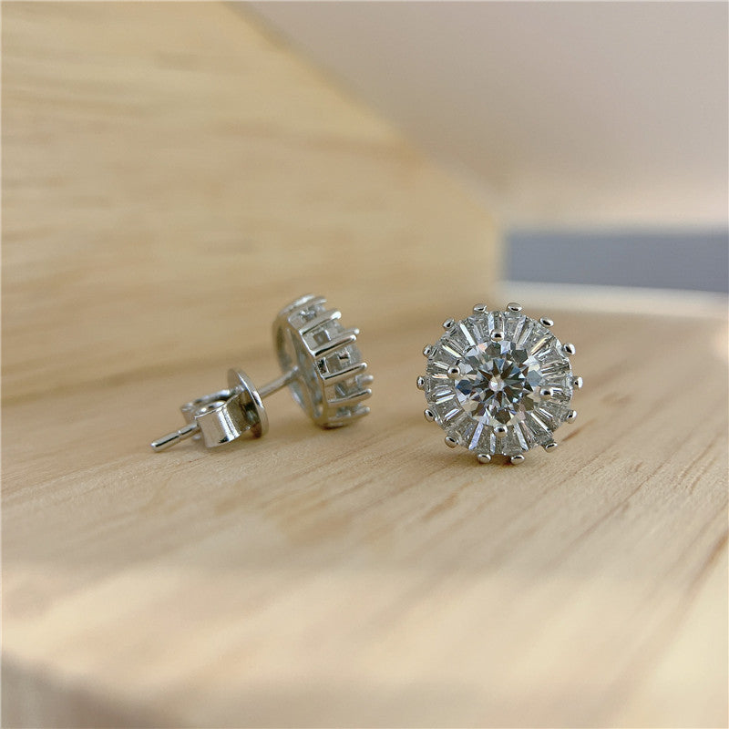 【#252】925 Sterling Silver Moissanite Earrings